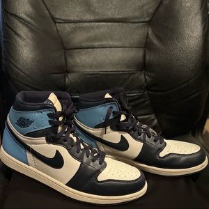 Jordan 1 North Carolina Blue with Black Size 12 Condition 8.6/ 10